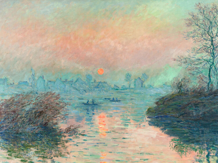Claude Monet Obrazová reprodukce Sunset on the Seine at Lavacourt, Claude Monet, 40 × 30 cm