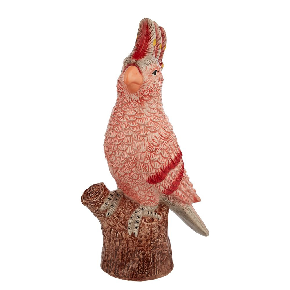 LORA Dekorace papoušek 32 cm - sv. růžová