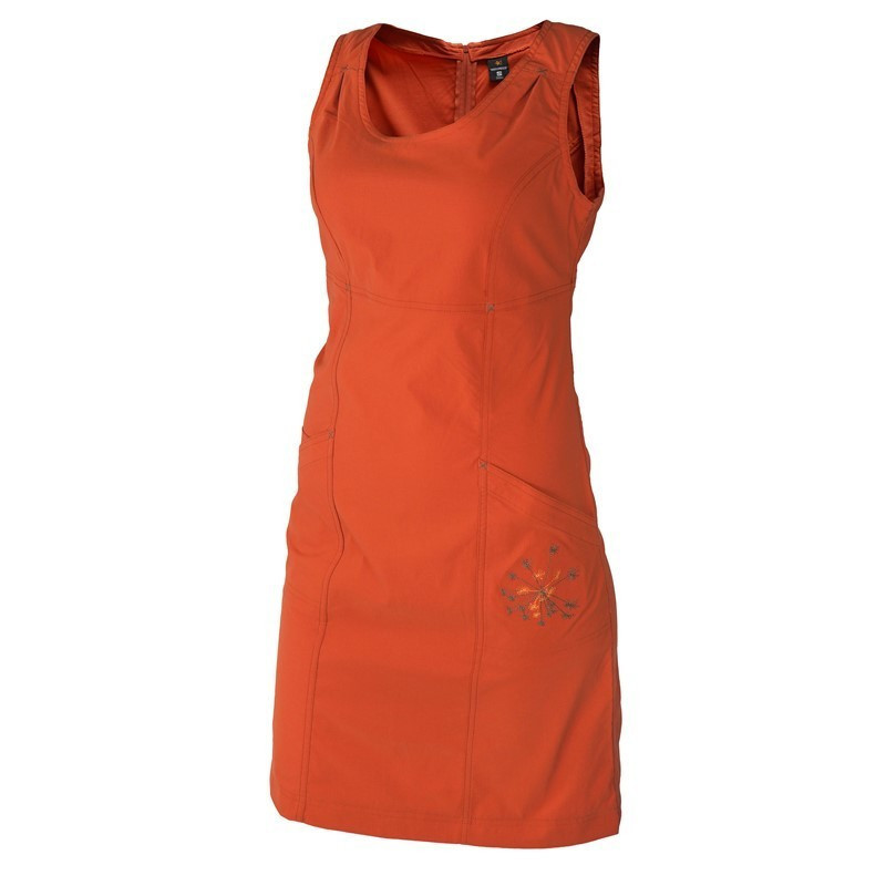 Warmpeace Dámské šaty z lehkého materiálu Warmpeace Friday better Burnt ochre