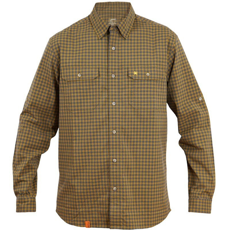Warmpeace Pánská odolná košile s dlouhým rukávem Warmpeace Mesa Harvest gold