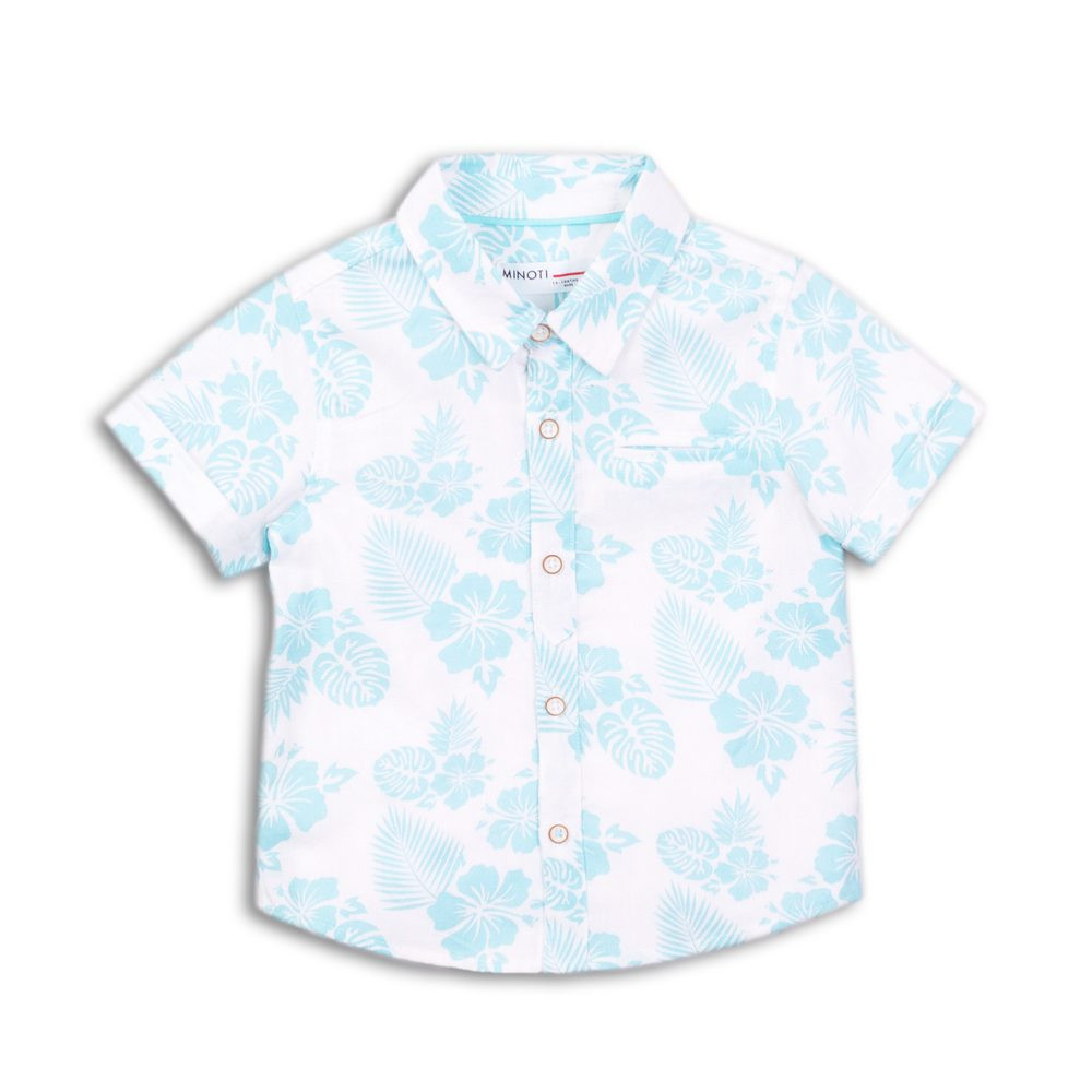 Košile chlapecká s krátkým rukávem, Minoti, Seek 1, bílá - 98/104 | 3/4let