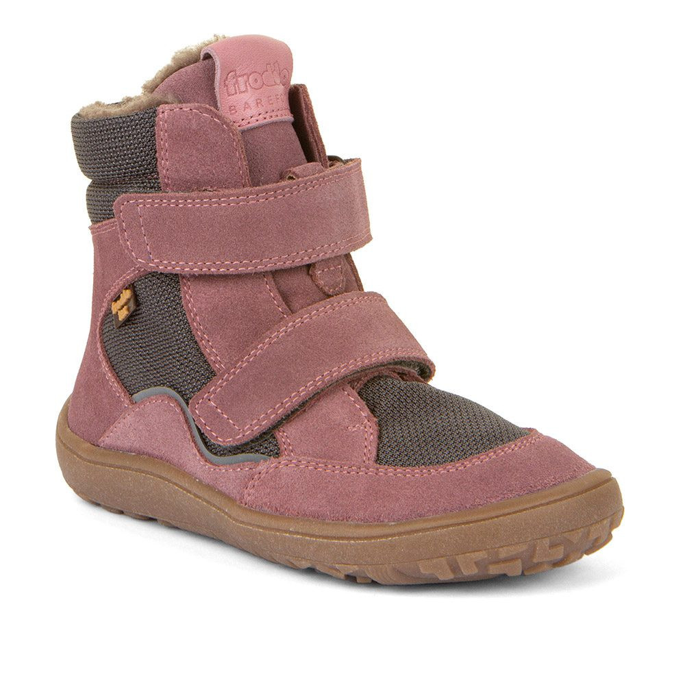 Dívčí zimní barefoot boty TEX WINTER Gray Pink, Froddo, G3160233-6, růžová - 26