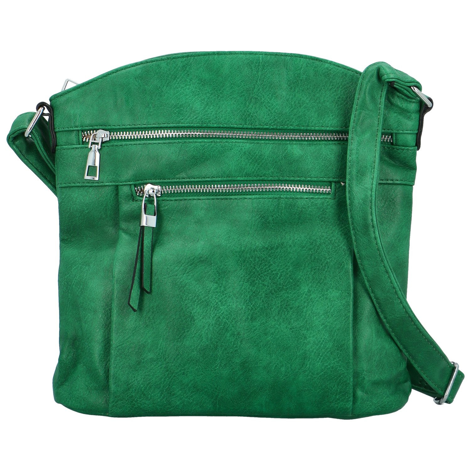 Módní dámská koženková crossbody kabelka Lajla, zelená