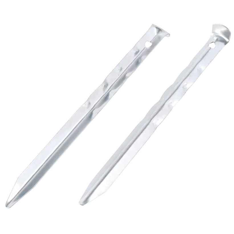 Stanové kolíky Easy Camp U-Steel Peg Ripple 18 cm Barva: stříbrná