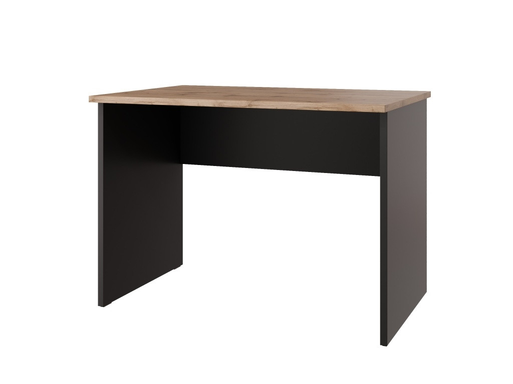 Kancelářský PC stůl NEJBY GIANNI + ABS hrany, černá/dub wotan