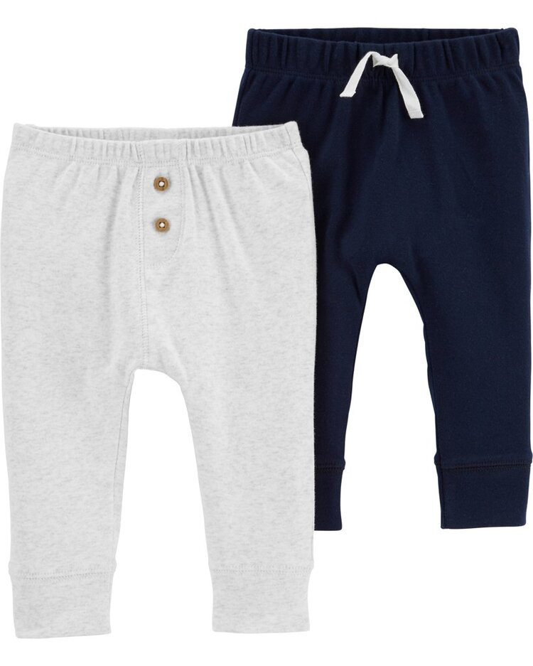 CARTER'S Tepláky Grey&Navy kluk LBB 2ks 12m