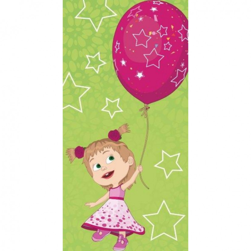 Osuška Máša a medvěd 70x140 cm - barevná