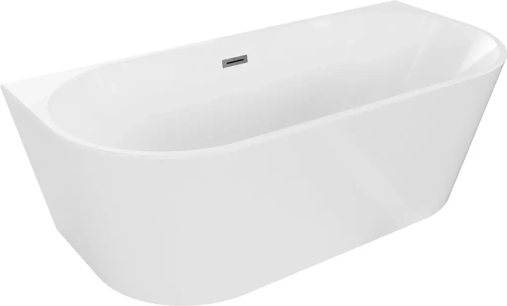 MEXEN OVAL volně stojící vana 160x80 cm, bílá bez krytky přepadu a zátky 52671608000-SS