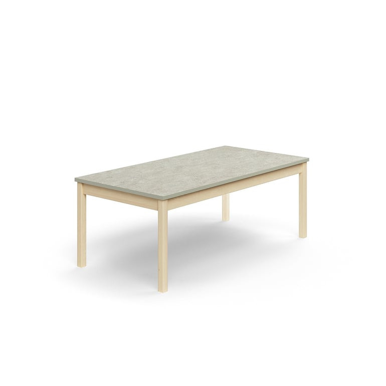 Stůl DECIBEL, 1600x800x590 mm, akustické linoleum, bříza/šedá