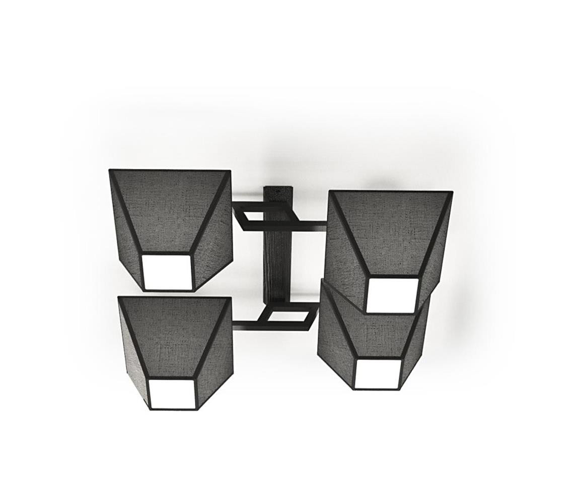 Přisazený lustr ROOF 4xE27/40W/230V černá