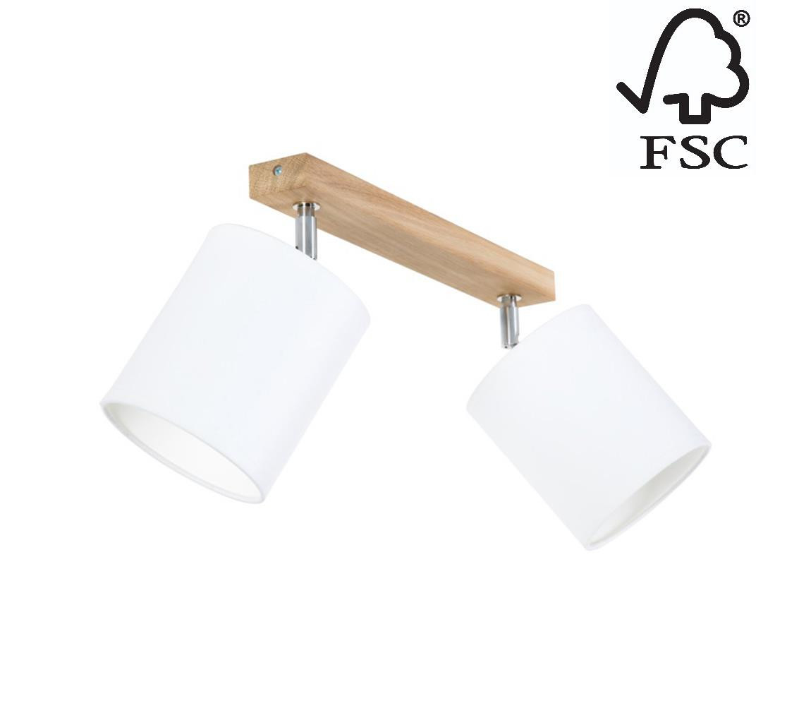 56744274 - Bodové svítidlo APRILLIA 2xE27/25W/230V dub bílá