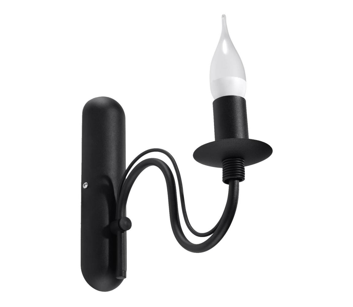 SL.0220 - Nástěnné svítidlo MINERWA 1xE14/40W/230V černá