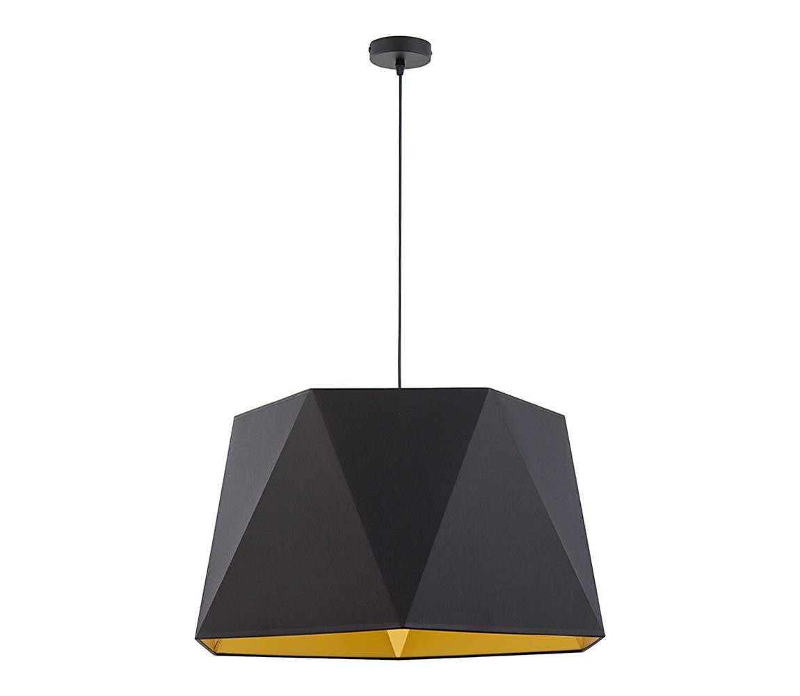 Lustr na lanku IVO 1xE27/25W/230V černá/zlatá