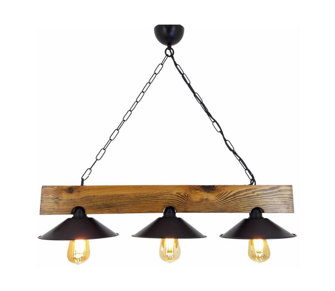 Lustr na řetězu SAPKA 3xE27/60W/230V