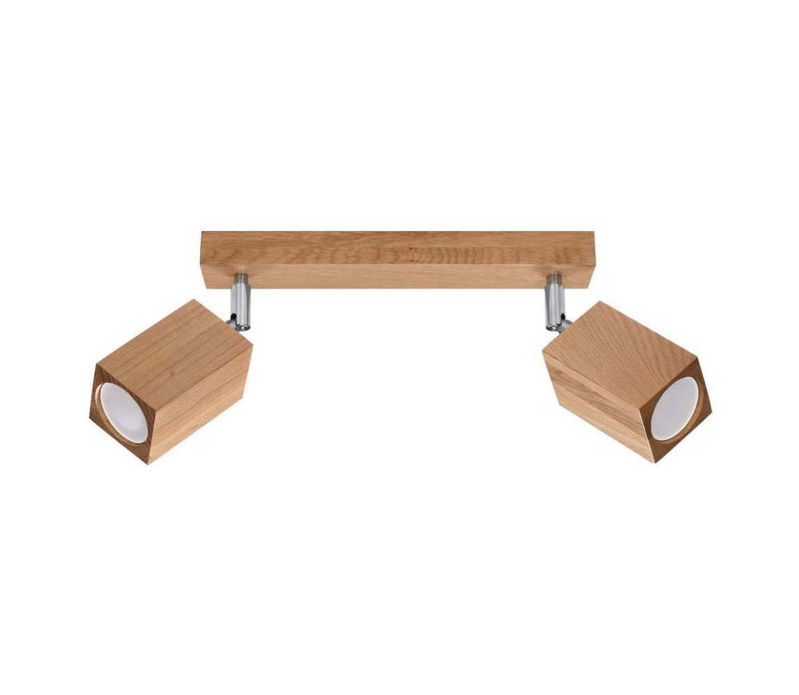 SL.1036 - Bodové svítidlo KEKE 2xGU10/40W/230V dub