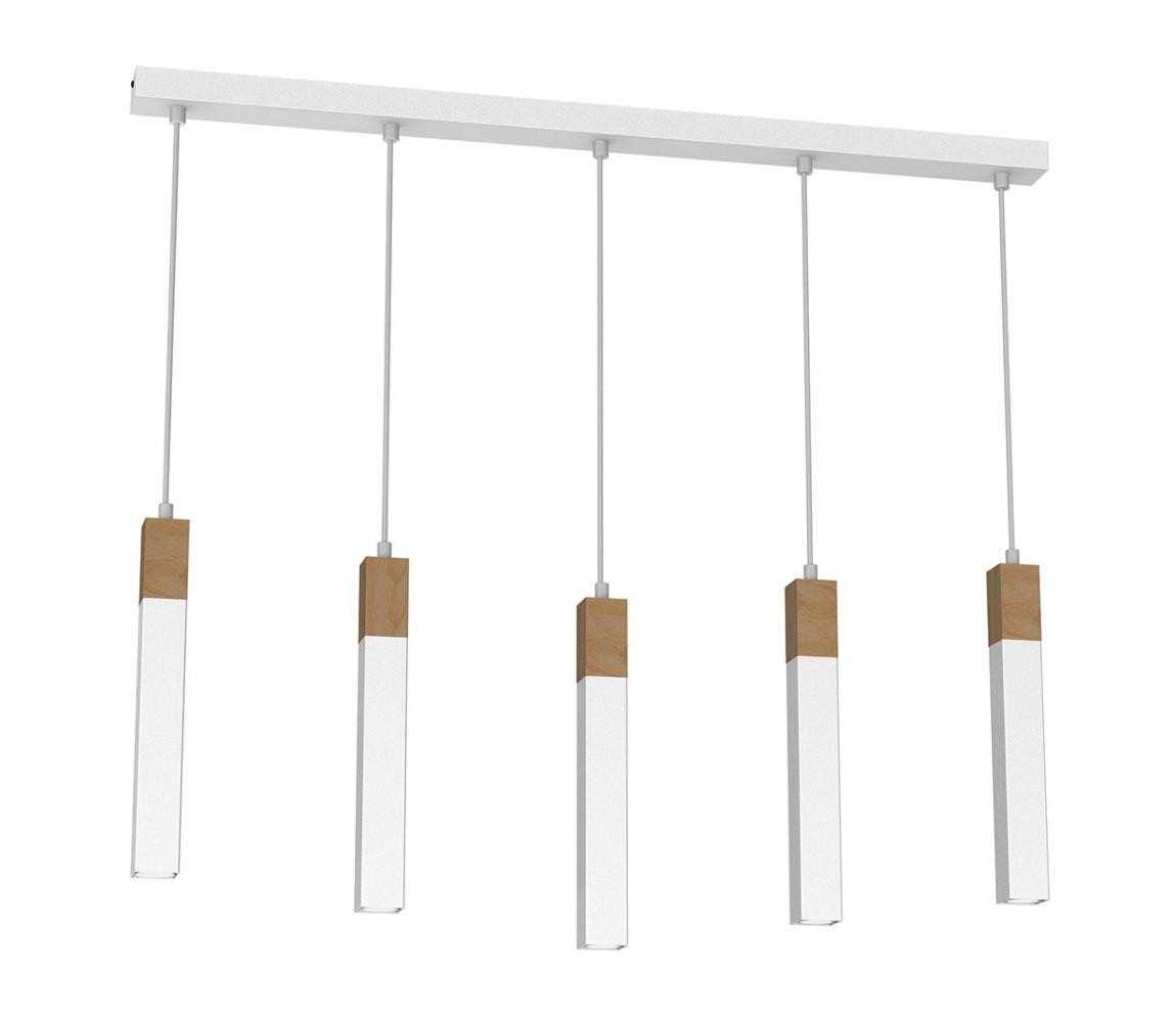 Lustr na lanku SOLO 5xGU10/MR11/40W/230V bílá