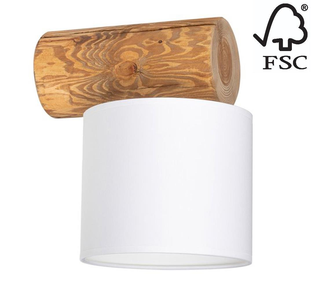 57601151 - Nástěnné svítidlo PINO MIX 1xE27/25W/230V borovice