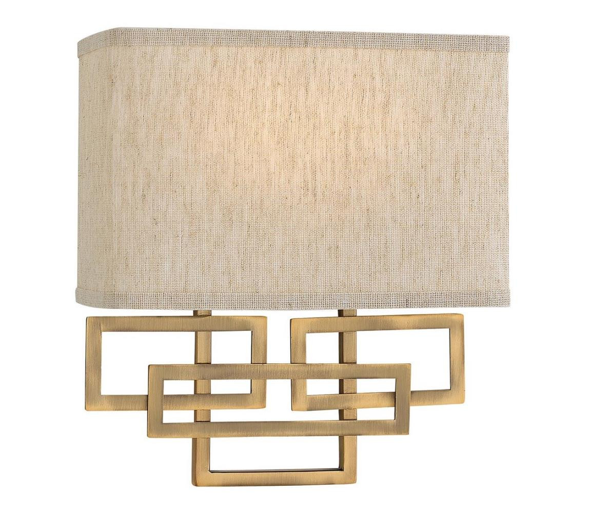 Elstead Hinkley HK-LANZA2-BR - Nástěnné svítidlo LANZA 2xE14/60W/230V mosaz