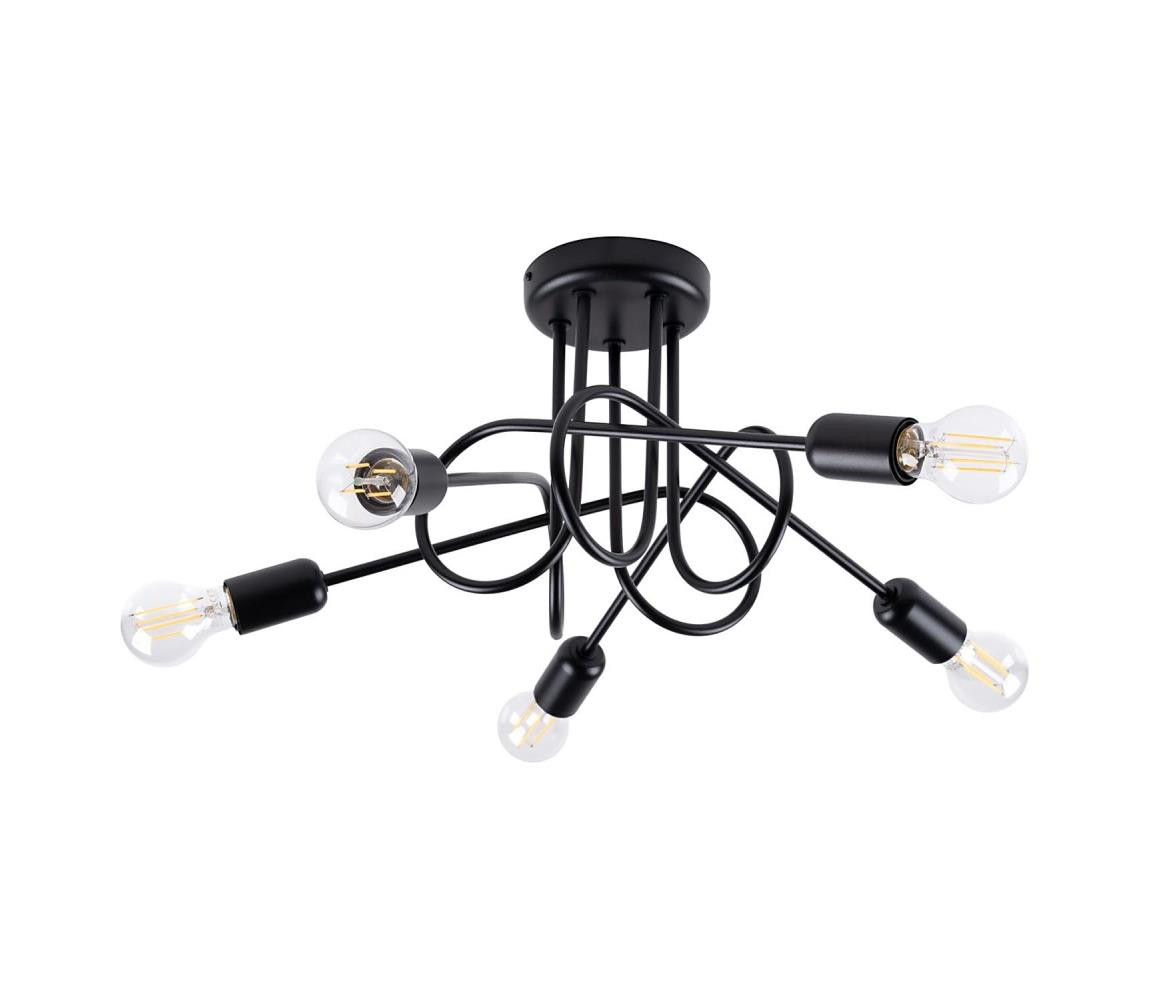 SL.1435 - Přisazený lustr LOOP 5xE27/15W/230V černá