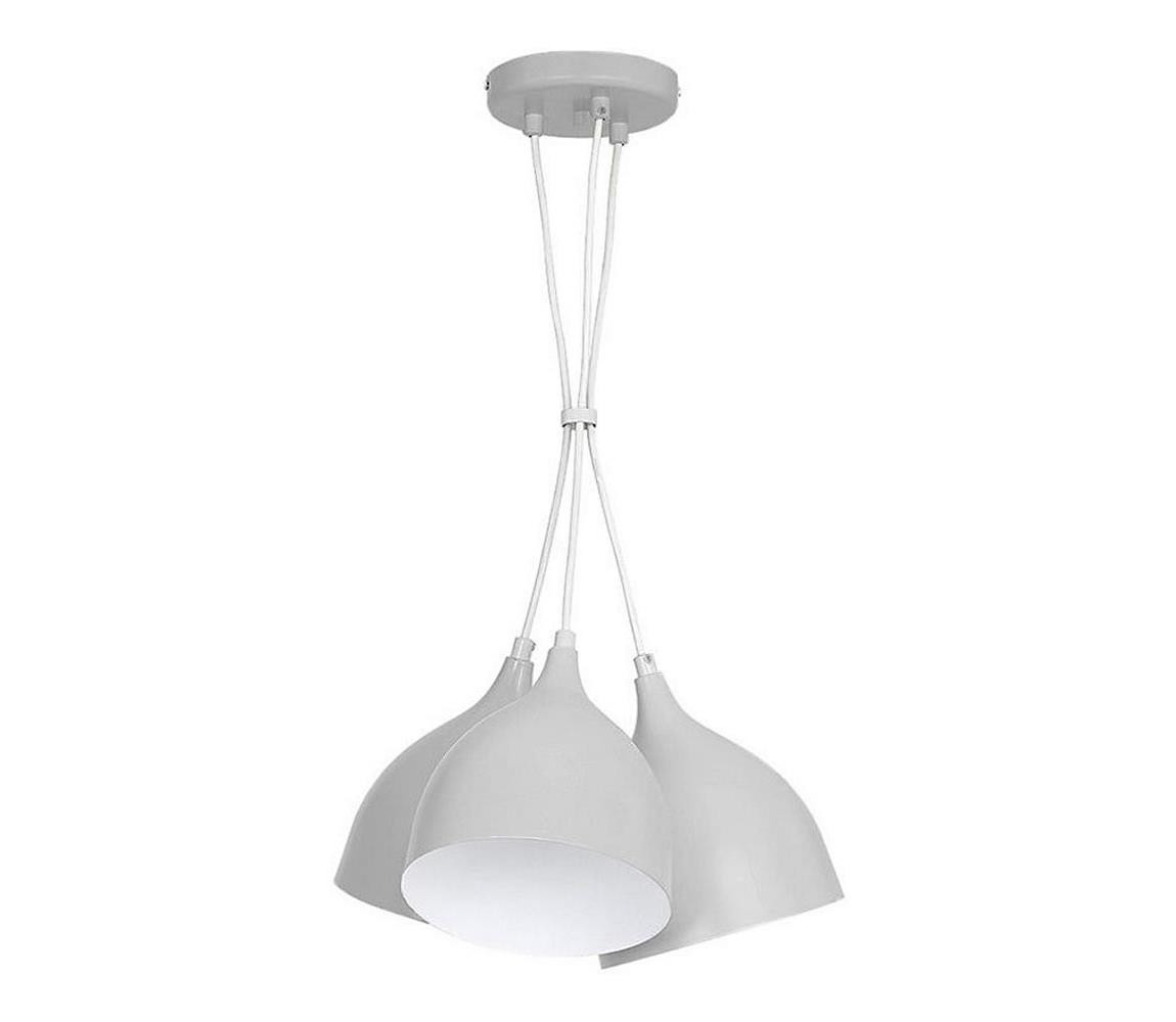 Lustr na lanku NOAK 3xE27/15W/230V šedá