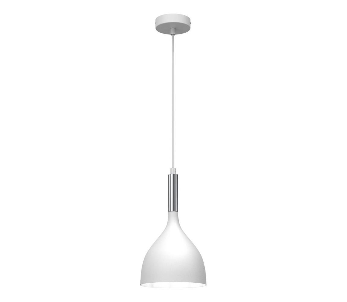 Lustr na lanku NOAK 1xE27/15W/230V bílá/chrom