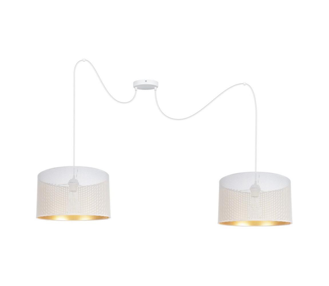 HEXE Lustr na lanku ALDO 2xE27/60W/230V pavouk bílá