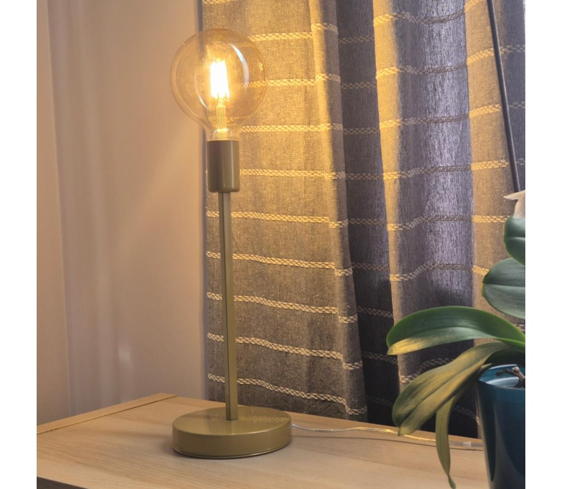 Stolní lampa ASTRID 1xE27/60W/230V zlatá