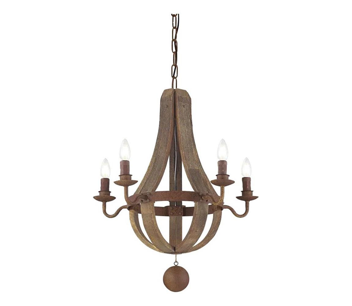 Ideal Lux Ideal Lux - Lustr na řetězu MILLENNIUM 5xE14/40W/230V pr. 52 cm bříza/hnědá