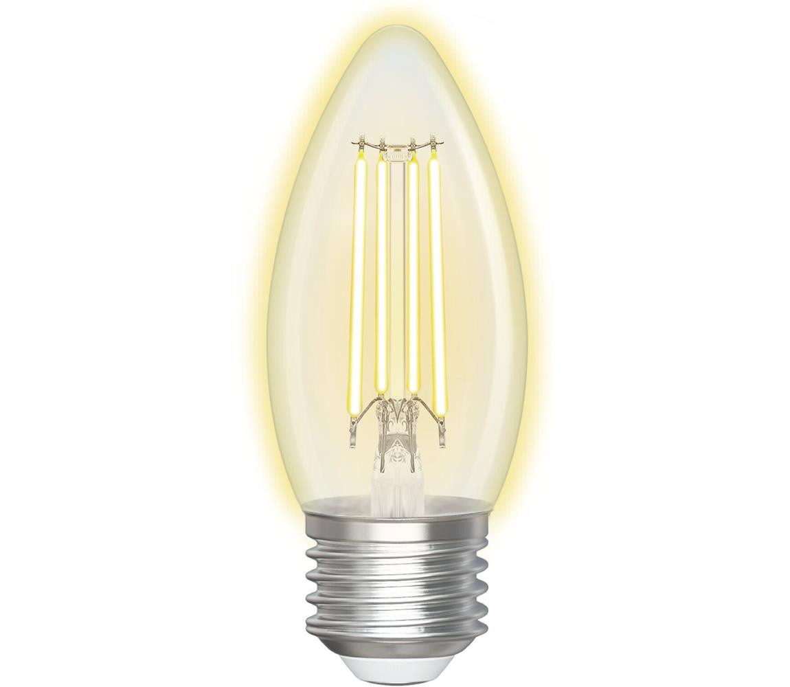 B.V. LED Stmívatelná žárovka FILAMENT C35 E27/4,5W/230V 2700-6500K Wi-Fi -