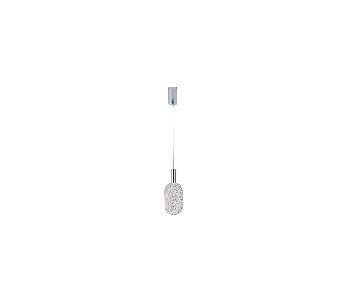 Eurolamp LED Lustr na lanku LED/6,3W/230V 3000K lesklý chrom pr. 20 cm