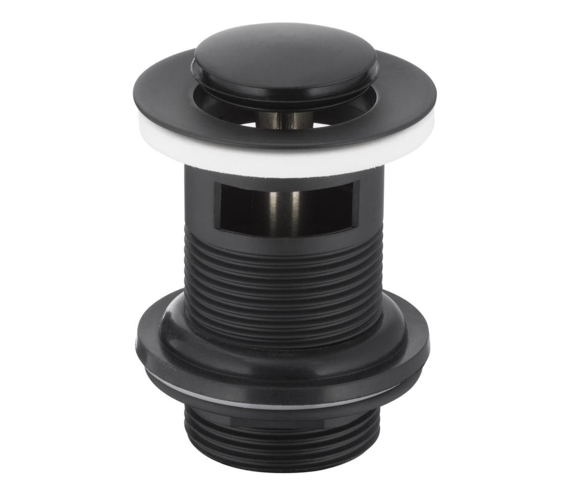 KFA Armatura KFA Armatura 660-354-81- Umyv. výpusť s přepadem CLICK-CLACK pr. 6,2 cm m. černá