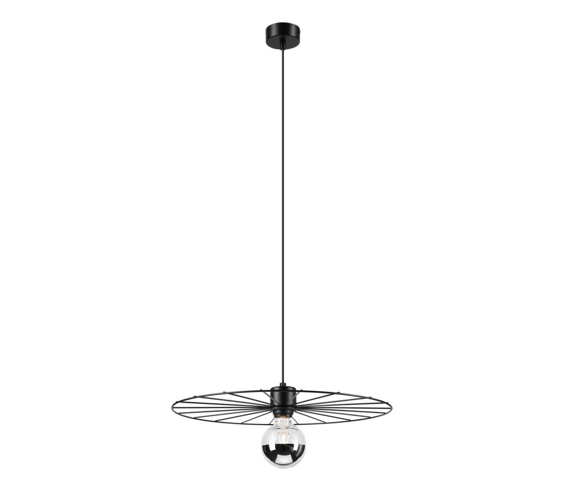 Lustr na lanku MONTANA 1xE27/15W/230V pr. 45 cm černá