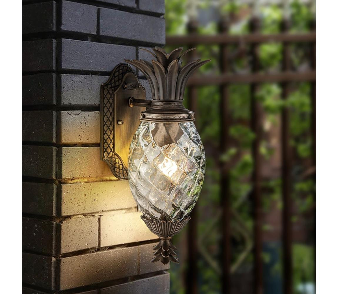 Elstead Hinkley HK-PLANTATION-S-BU - Venk. svítidlo PLANTATION 1xE27/40W/230V IP44 bronz