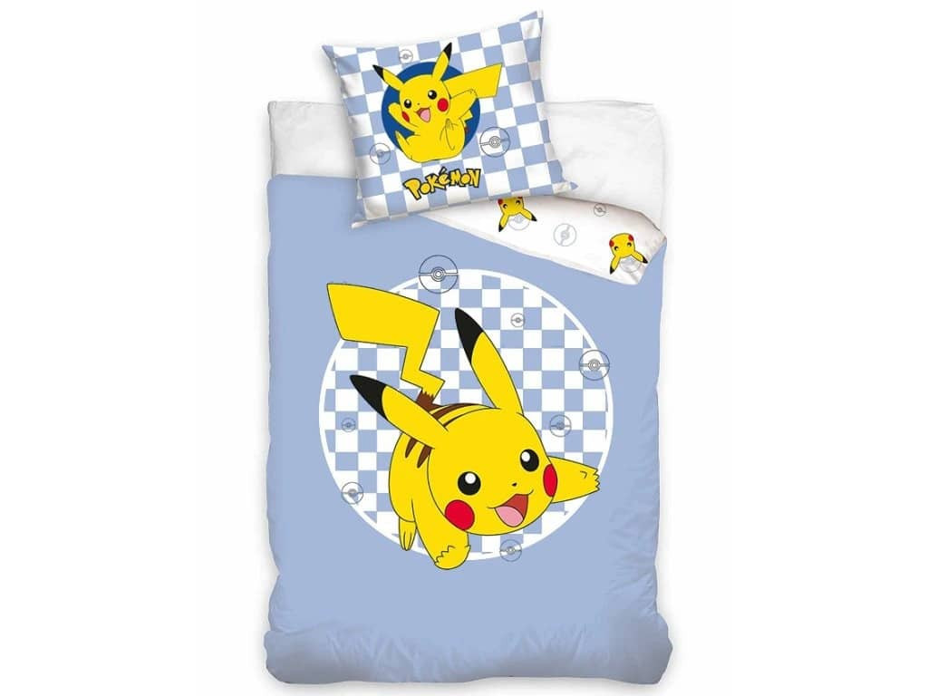 Carbotex Bavlněné povlečení 140x200 + 70x90 cm - Pokémon Jedinečný Pikachu