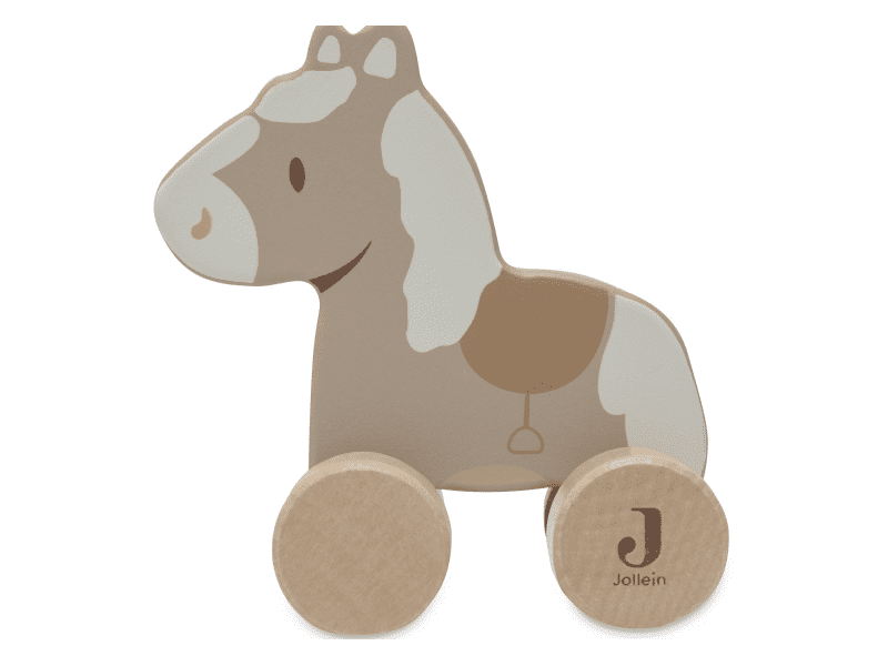 JOLLEIN Kůň na kolečkách dřevěný Nostalgic Ride