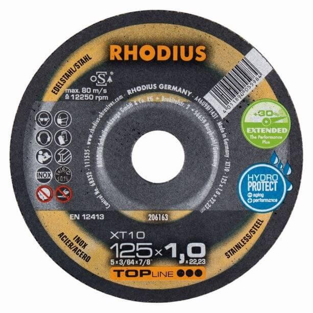 Řezný kotouč Ø 125 - 230 mm Rhodius TopLine Řezný kotouč: ø 125 /1,0 mm 206163