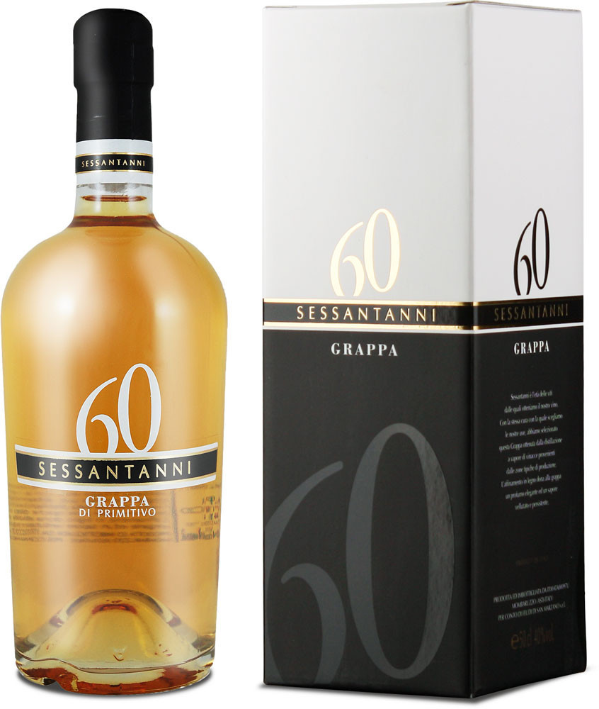 Cantine San Marzano Grappa Di Primitivo Sessantanni 40% 0,5l