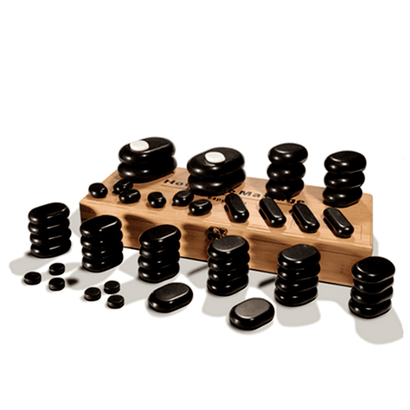 TEJPY.cz Sada 36 lávových kamenů v dřevěné krabičce