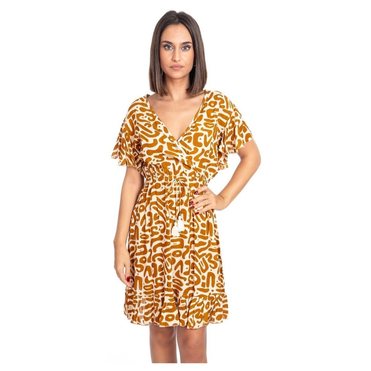 Isla Bonita By Sigris  Krátké Šaty  Zlatá