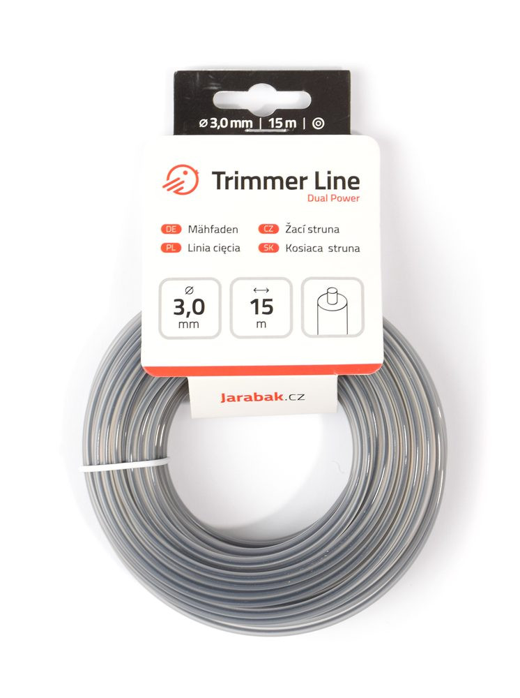 Žací struna Jarabák Dual Power kulatá 3 mm x 15 m