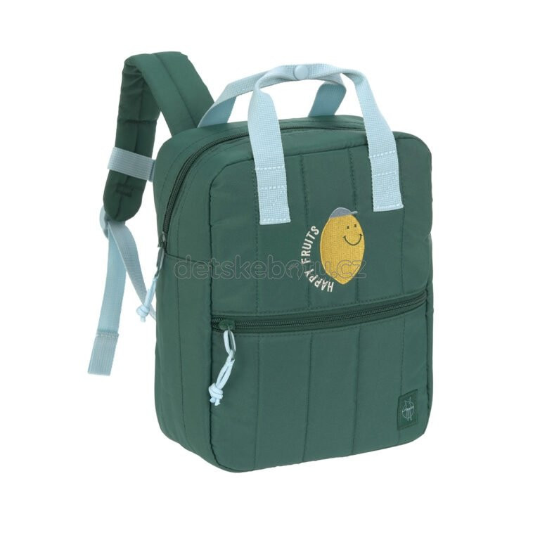 LÄSSIG Mini Square Backpack Little Gang lemon dark green