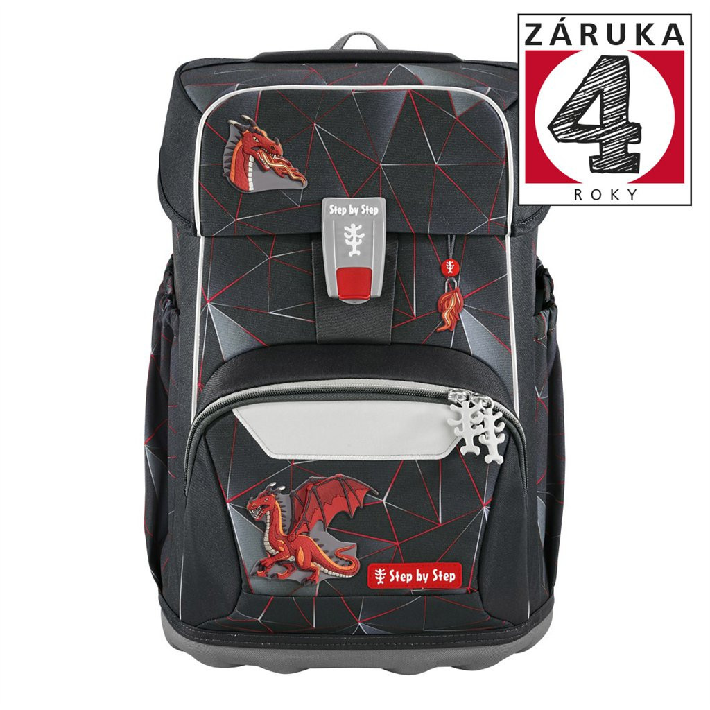 Školní aktovka Step by Step GIANT Dragon Drako, pro prvňáčky - 5dílný set, certifik