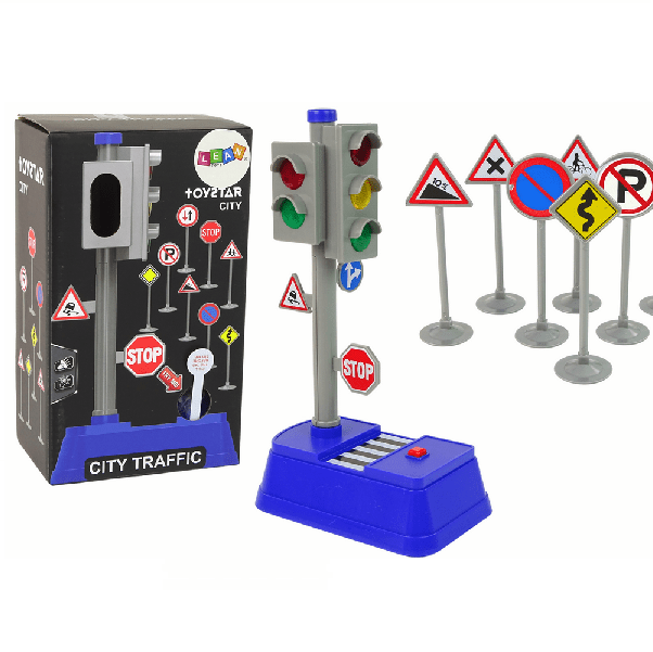 Sada dopravních značek se semaforem 23 cm