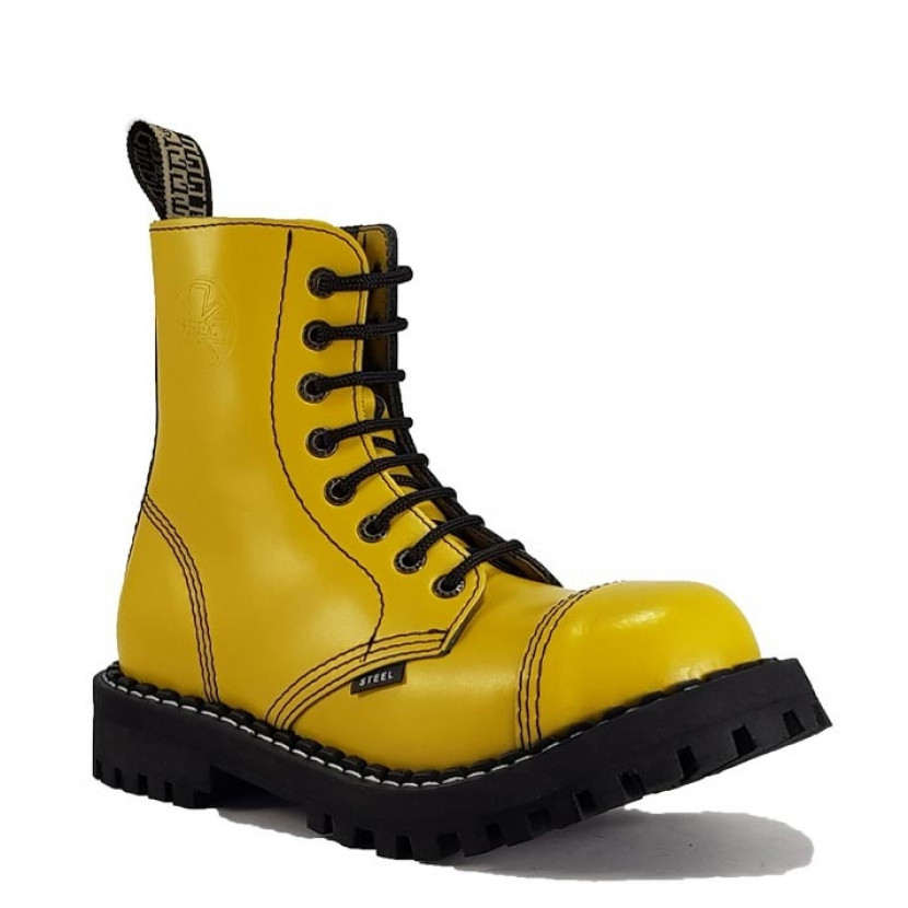 Boty Steel 8-dírkové - žluté, 46
