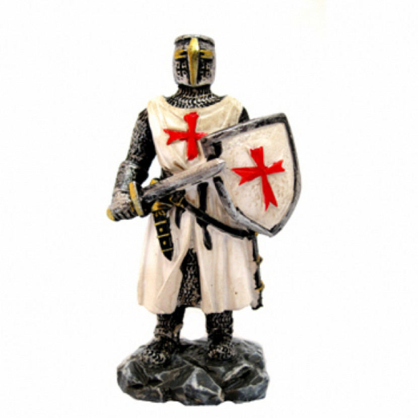 Model Figurka templáře - šedý-bílý
