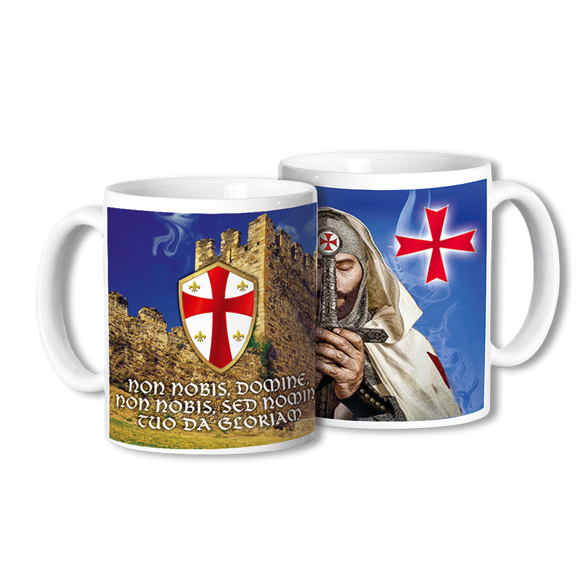 Hrnek Barbaric Templáři s hradem - barevný