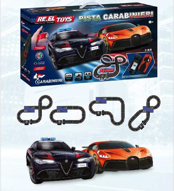 RE.EL Toys autodráha pista Alfa Romeo Carabinier - Bugatti Divo 1:43