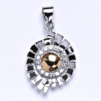 Stříbrný přívěsek s čirými zirkony, přívěsek ze stříbra,váha 4,86 g