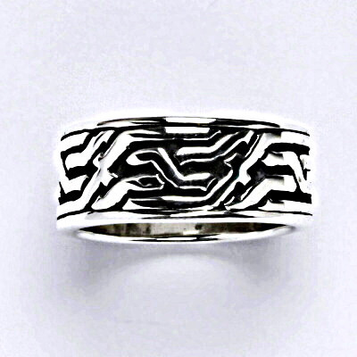 Stříbrný prsten s patinou, prsten ze stříbra,váha 7,14 g