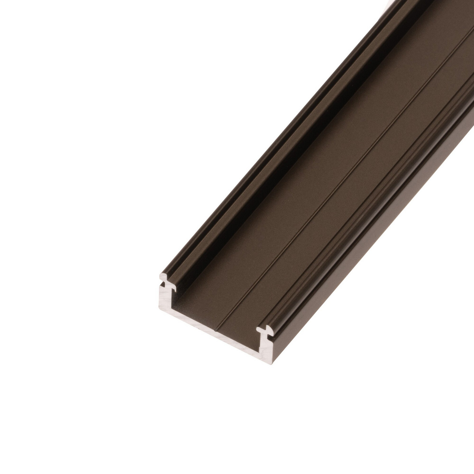 LED profil N8B bronzový nástěnný hliníkový profil pro LED pásek  - profil bez krytu 1m